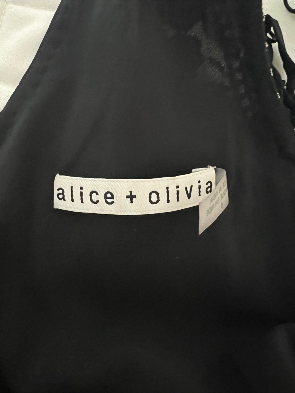 Alice + Olivia Black Satin Slip Dress - Picture 3 of 3